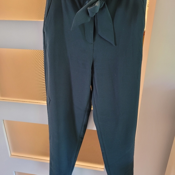 Green rw&co paper bag pants - Picture 2 of 6